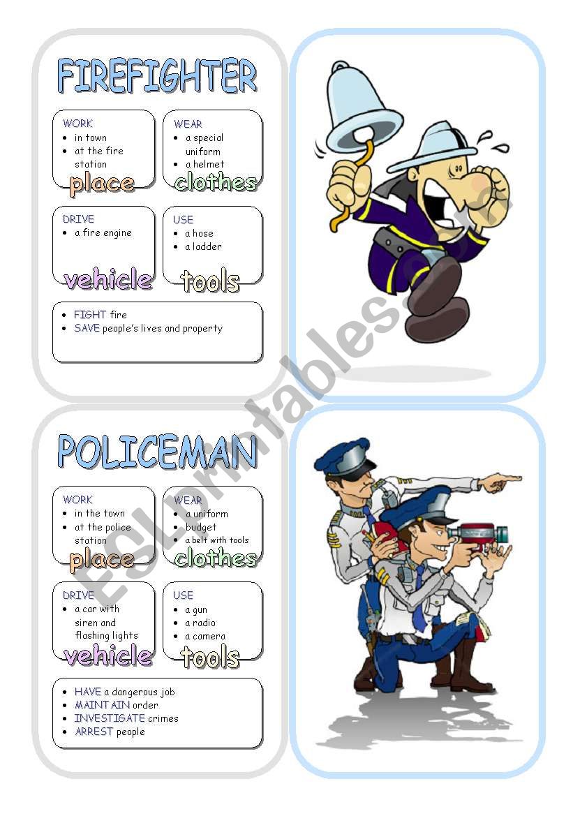 Job Cards - Set 1 worksheet