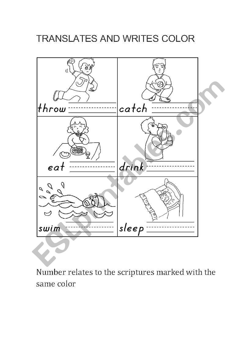 the actions worksheet