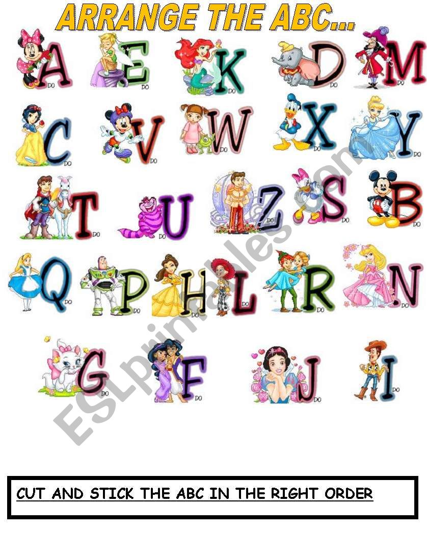 ARRANGE THE ABC........... worksheet