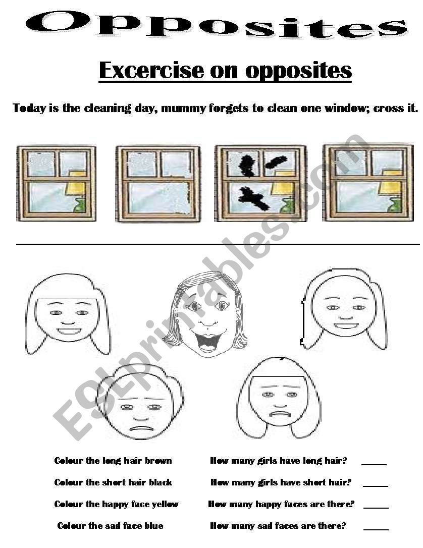 opposites worksheet