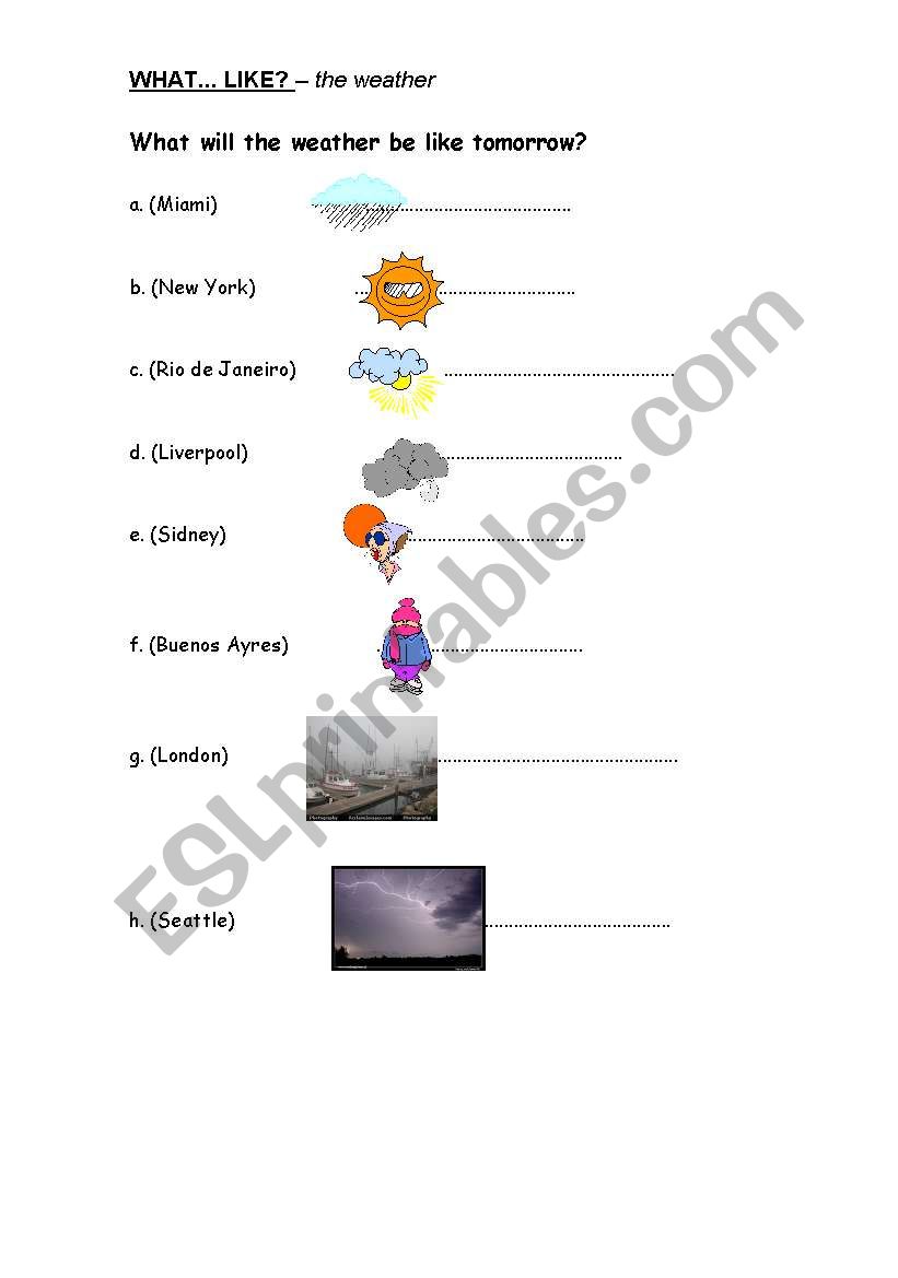 What... like? - The Weather worksheet