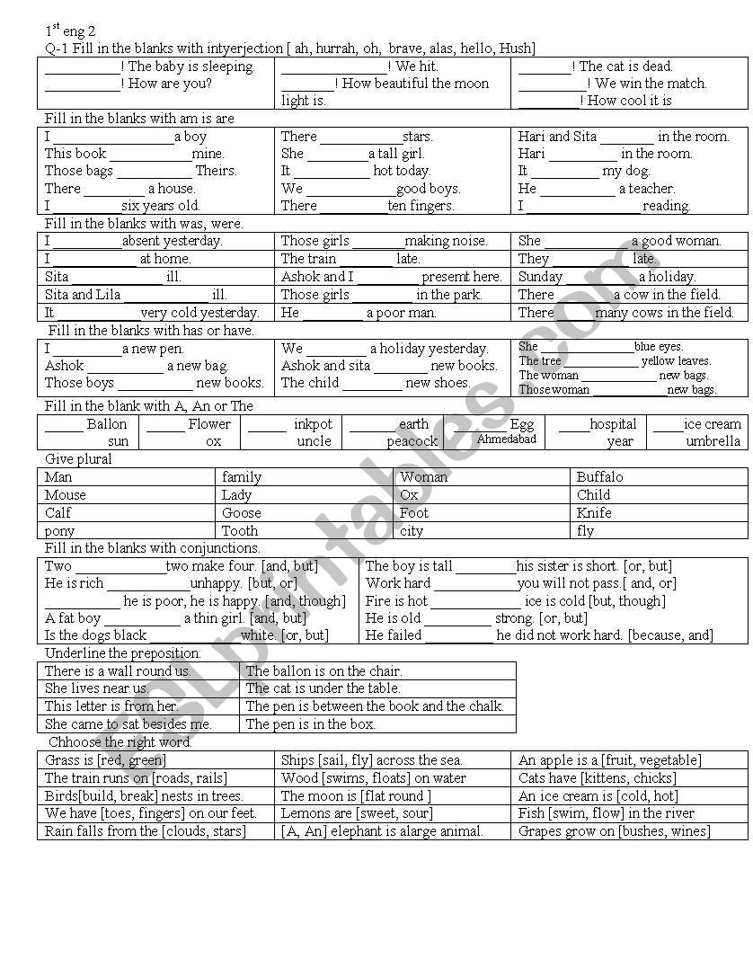 Excellent worksheet to test knowledge of your chil