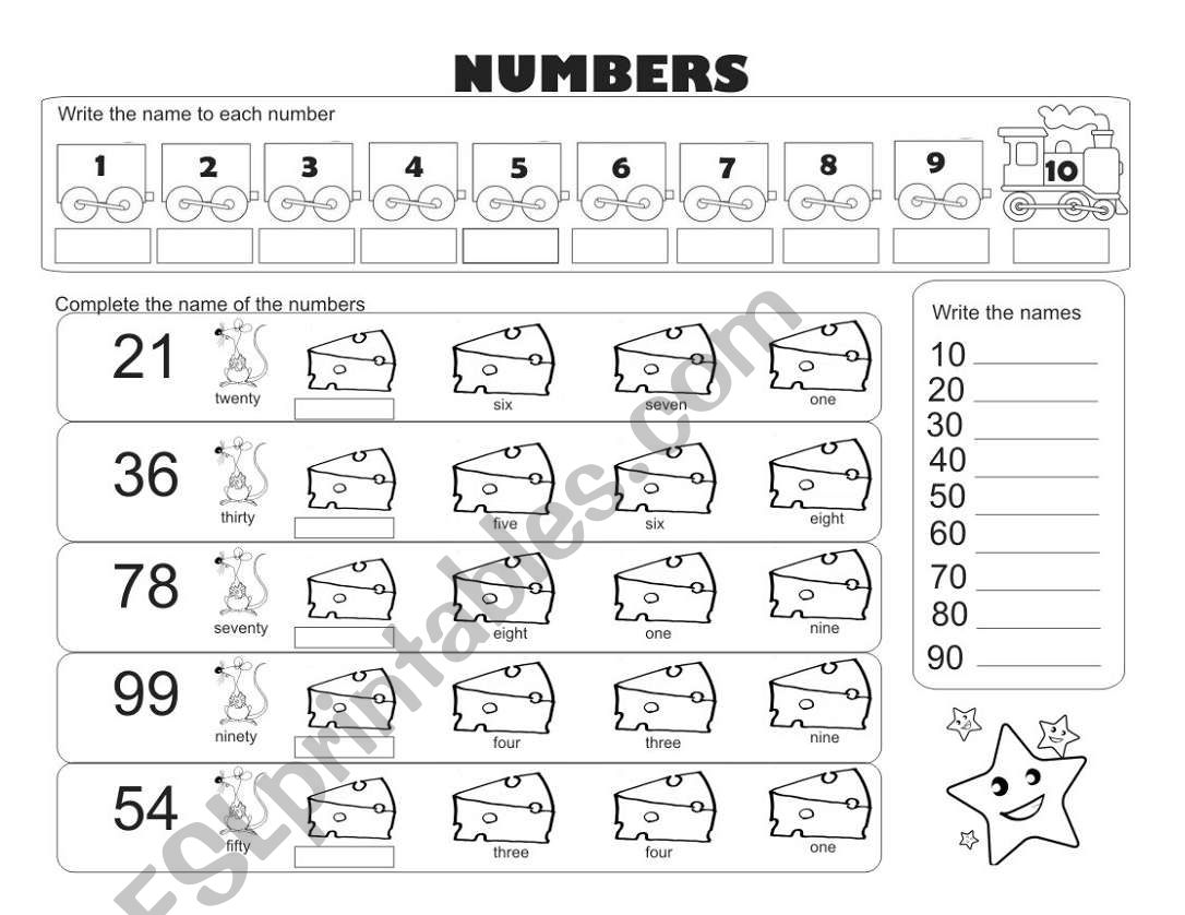 Practice Numbers from 20 to 99