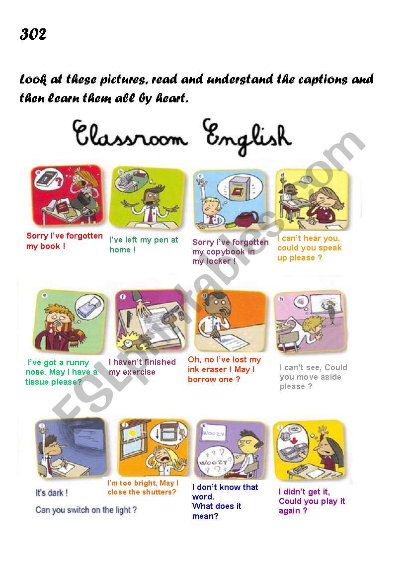 english-worksheets-classroom-english