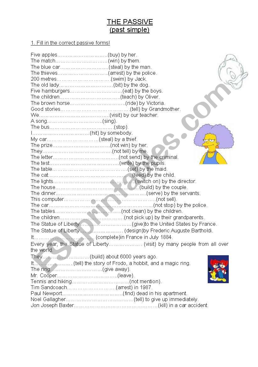 Passive voice worksheet