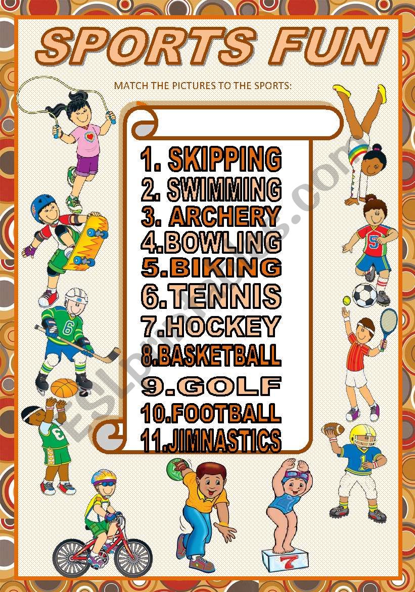 SPORTS FUN worksheet