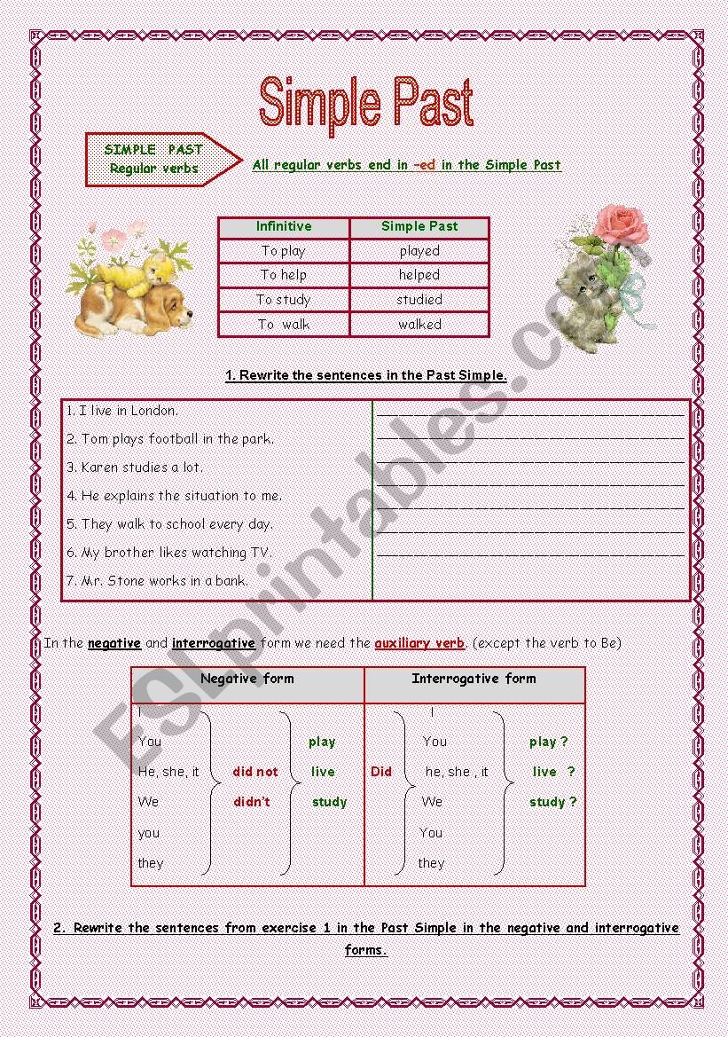 Simple Past worksheet