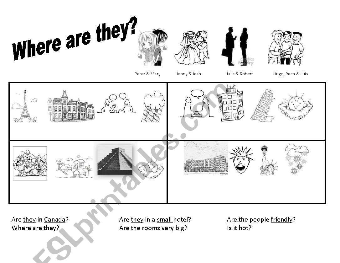 Where are they? worksheet