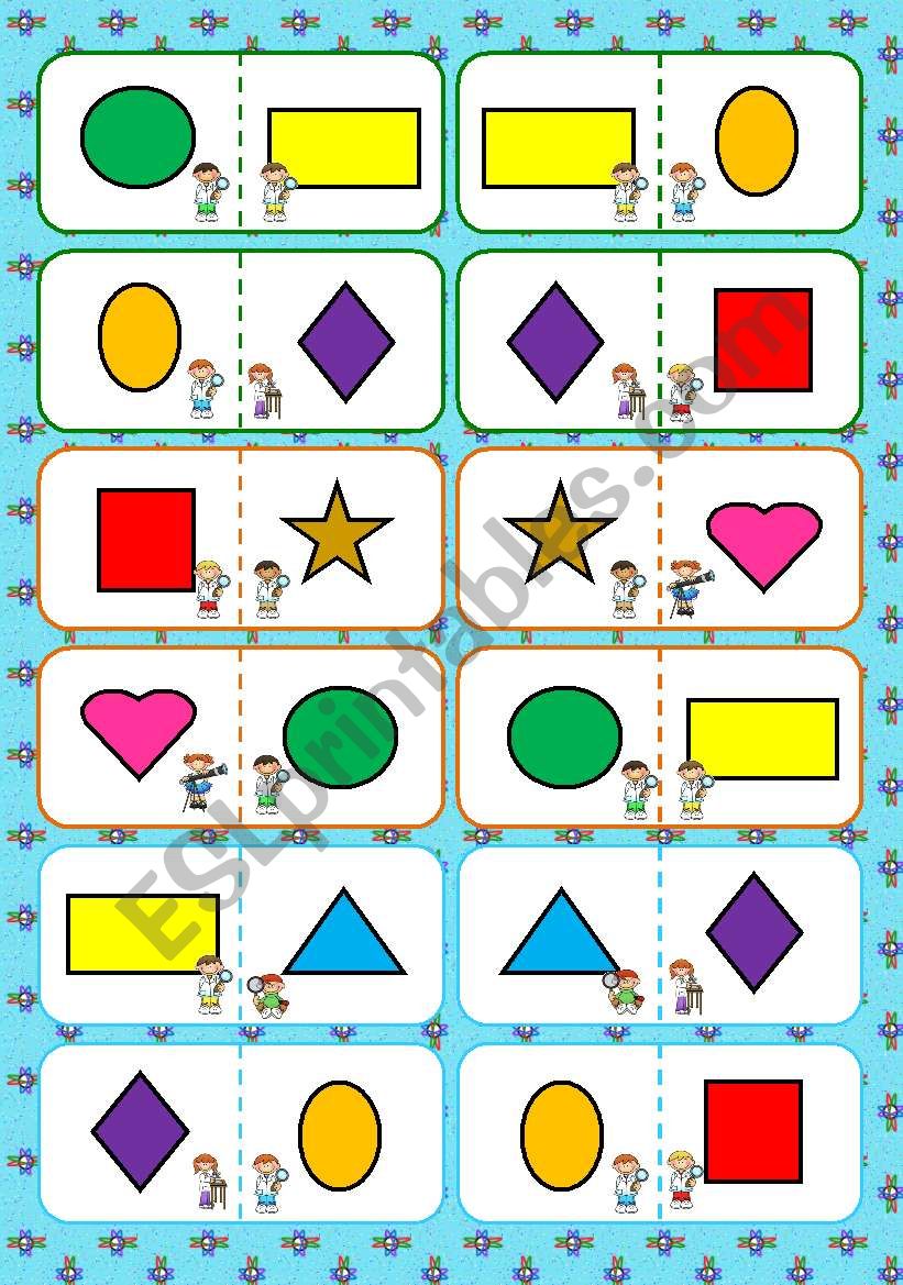 Shapes Domino worksheet