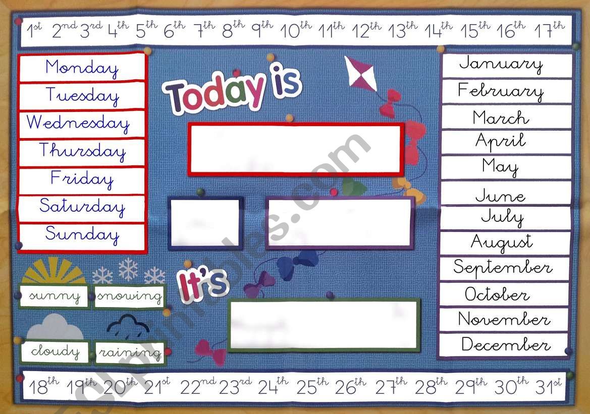 Today is... worksheet