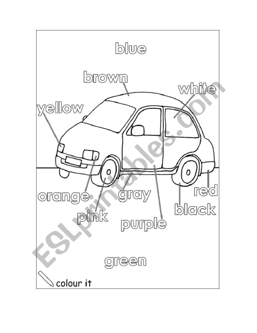 COLOURS worksheet