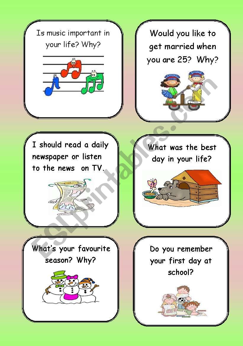 TIME TO SPEAK- ONE worksheet
