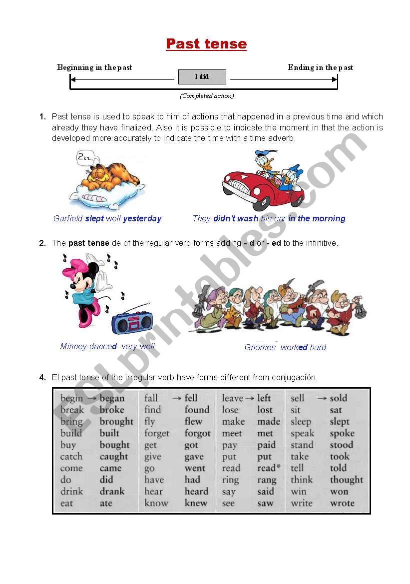 Past Tense worksheet