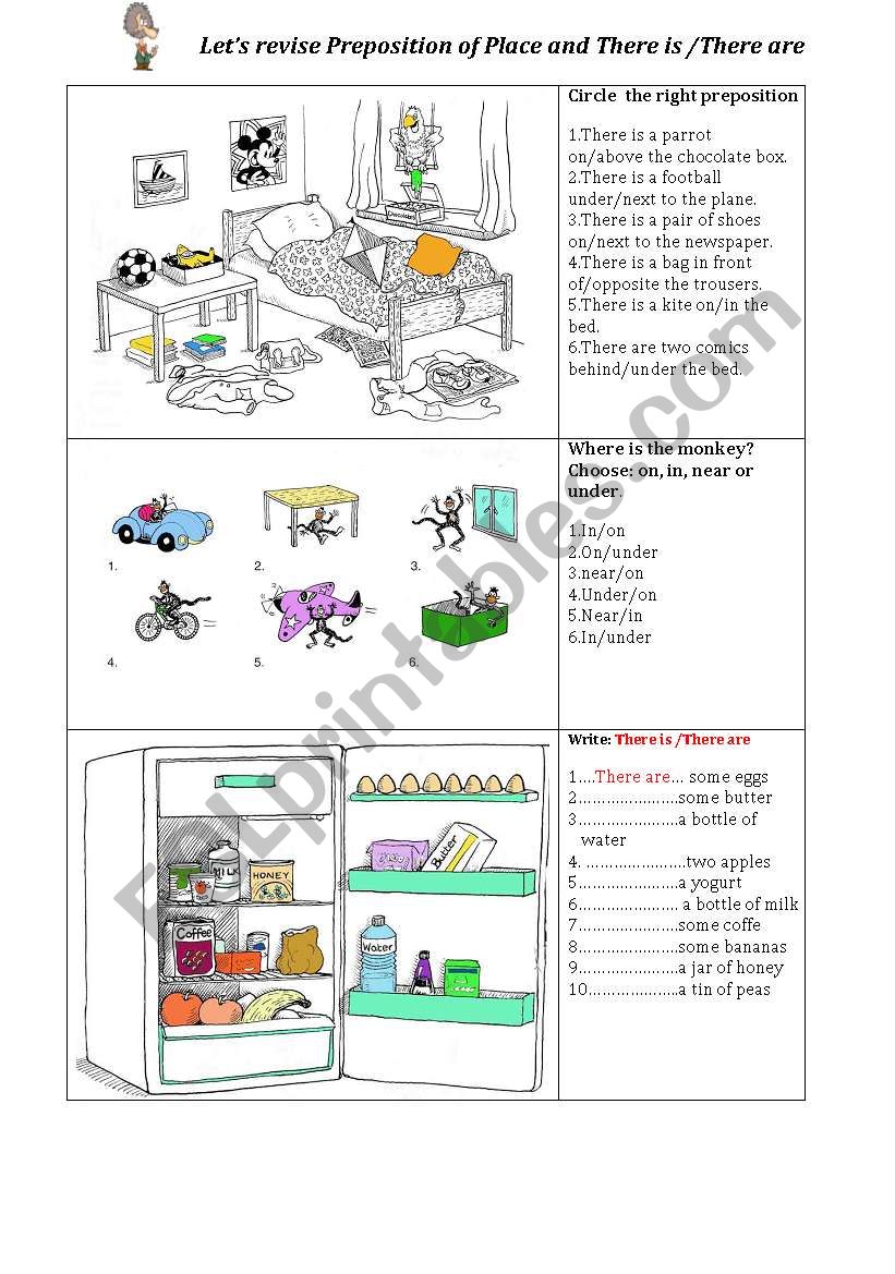 Back to school..Preposition of place/ There is/there are