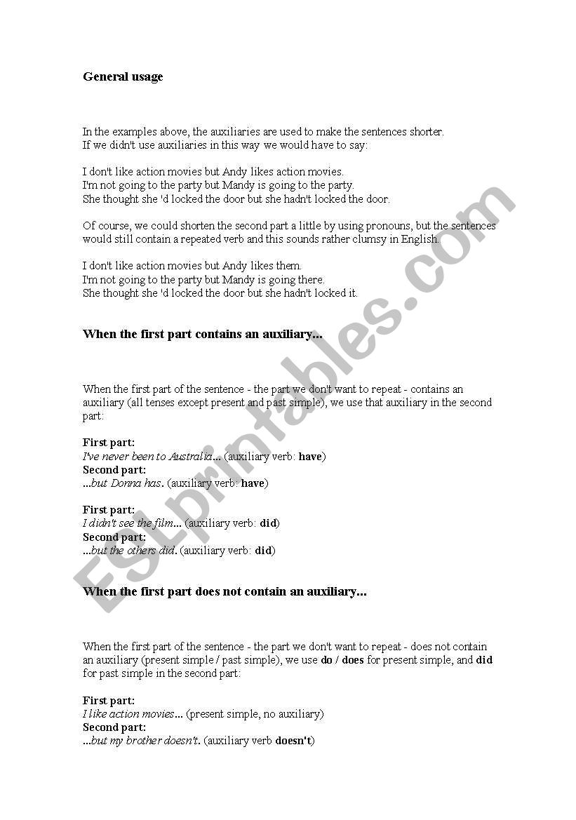 grammar in use worksheet