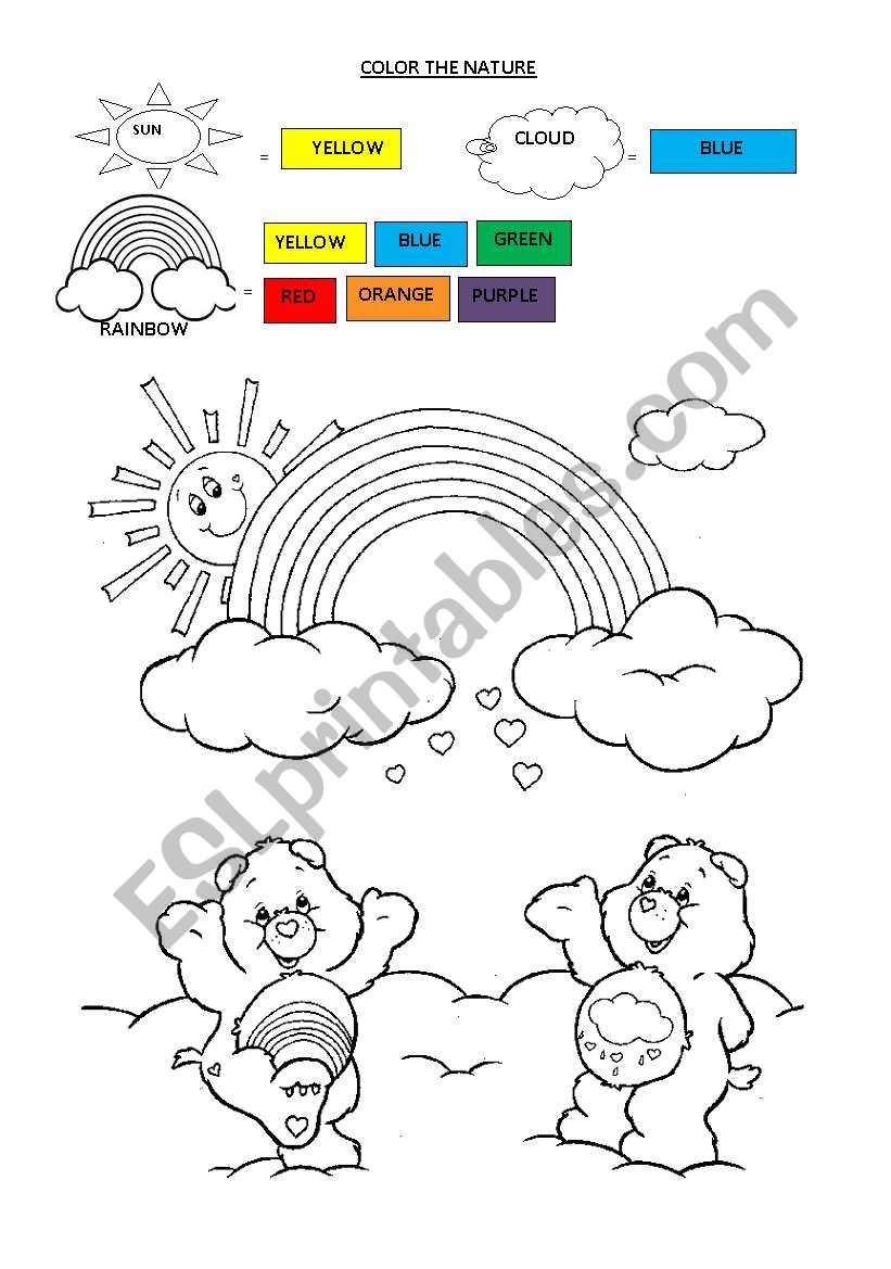 Color the nature worksheet