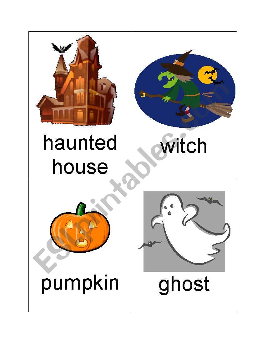 Halloween Flash cards (set of 12)
