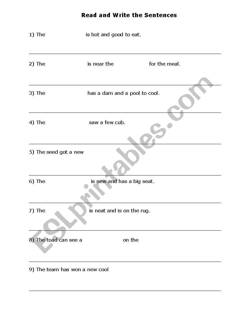 reading worksheet