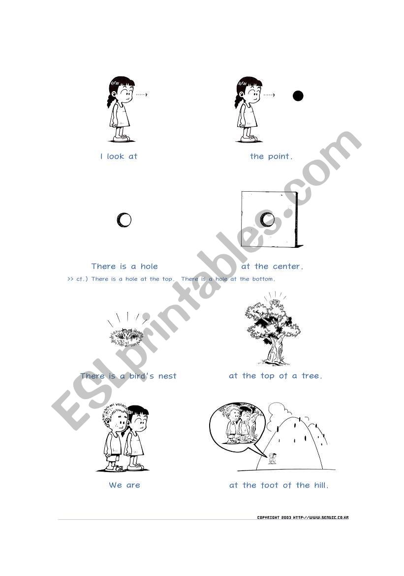 Preposition - at  worksheet