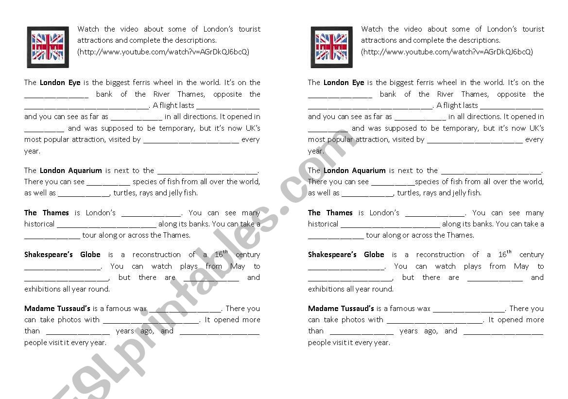 London - video activity worksheet