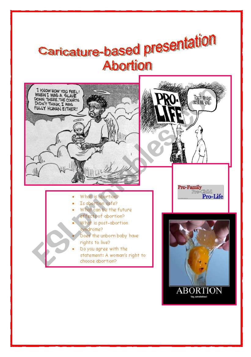 Caricature-based presentation Abortion