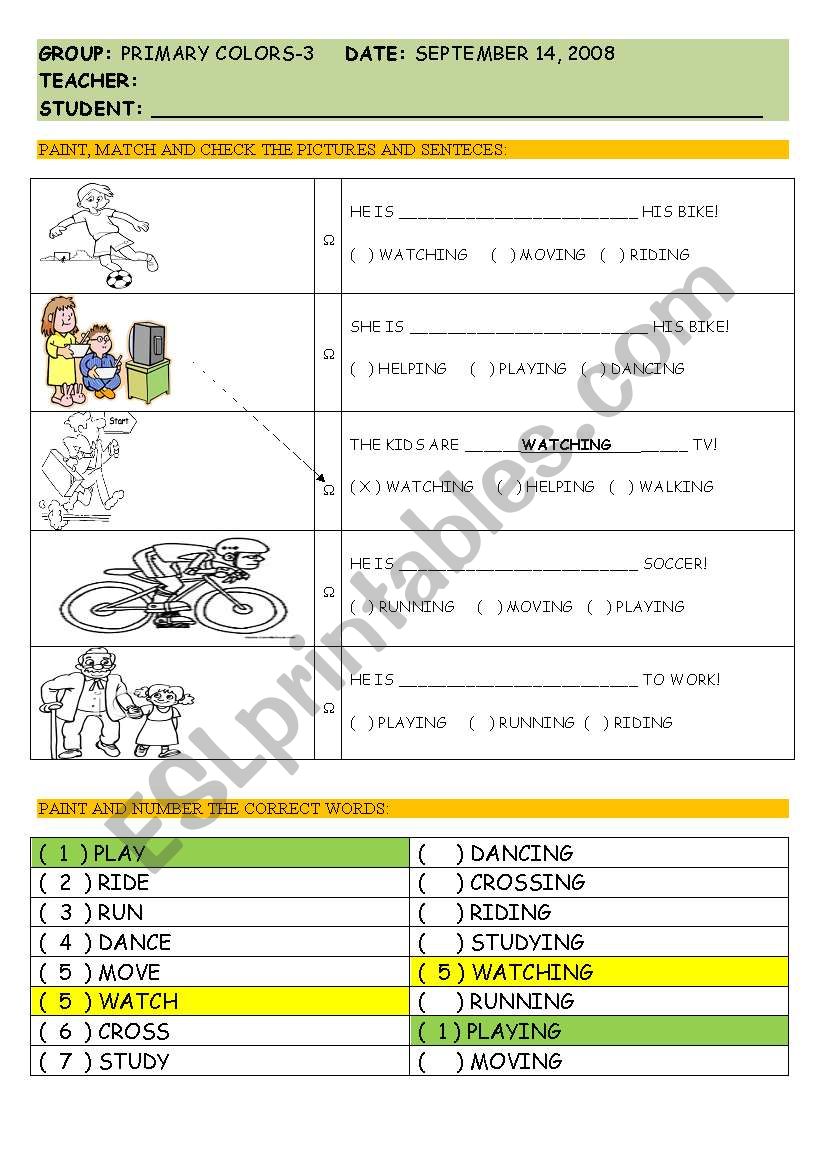 Use of Gerund worksheet