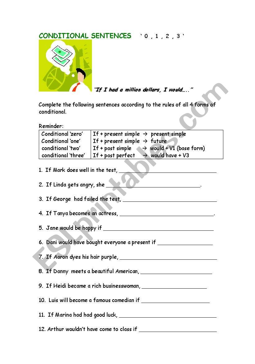 Conditional Fun worksheet worksheet