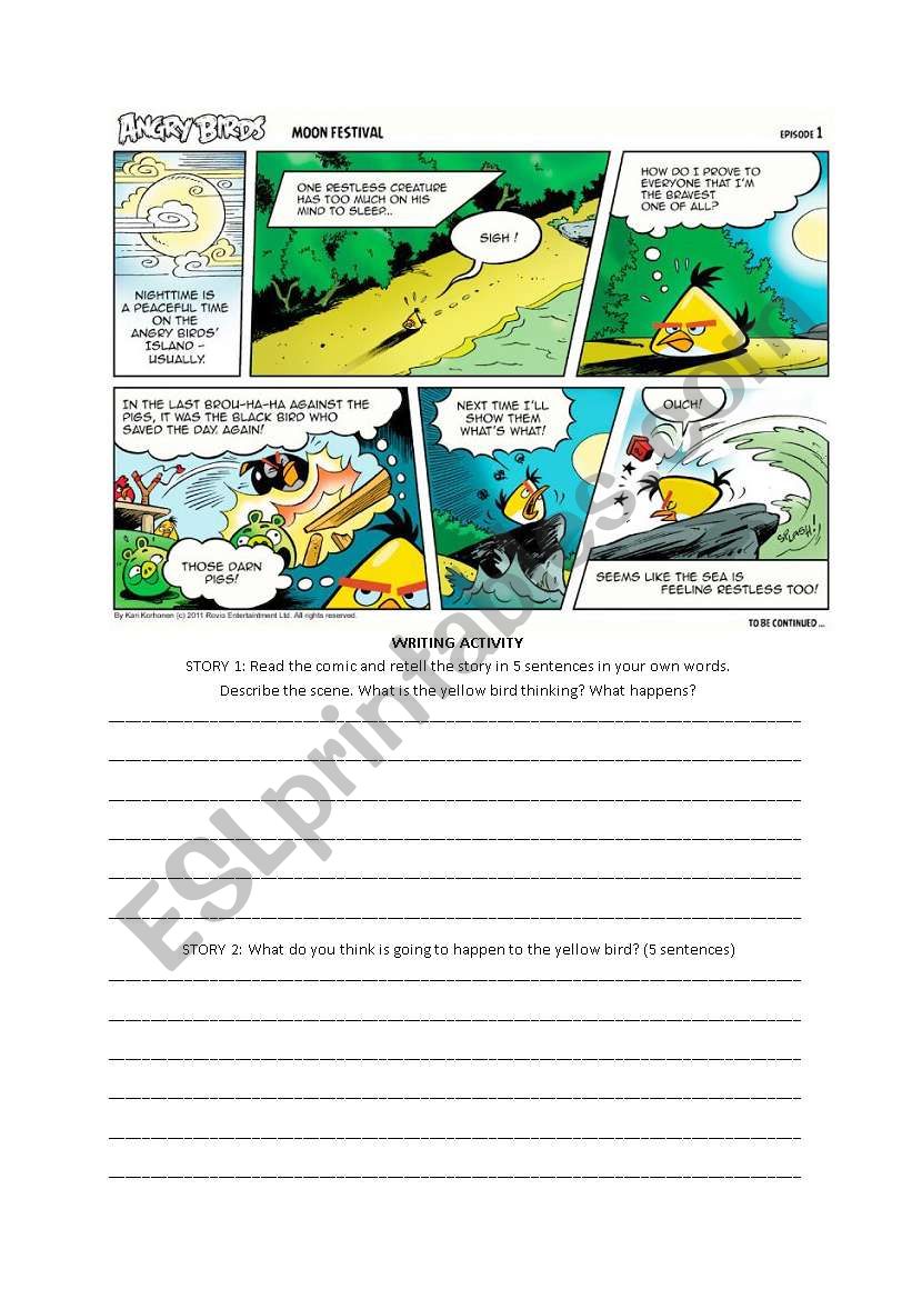 The Angry Birds Clip 1 worksheet
