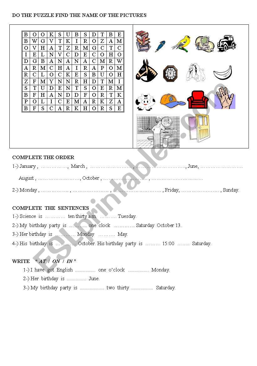 Vocabulary for fun worksheet
