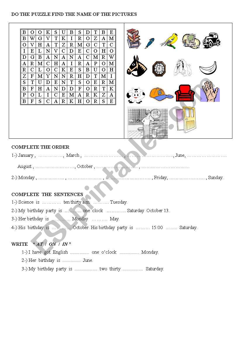 Vocabulary for fun worksheet