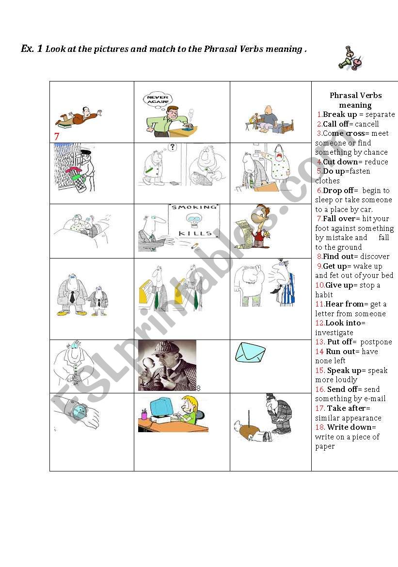 BACK TO SCHOOL..... PHRASAL VERBS and PAST TENSE WORDSEARCH