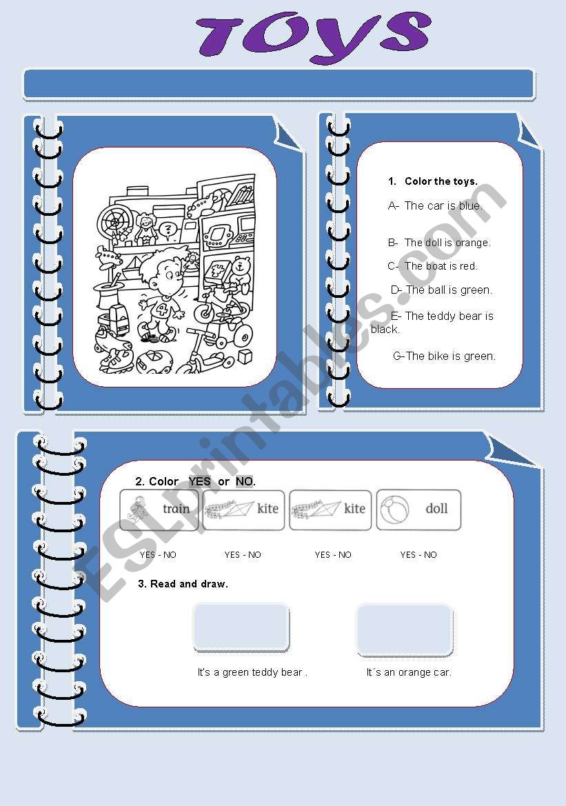 Toys 1 worksheet