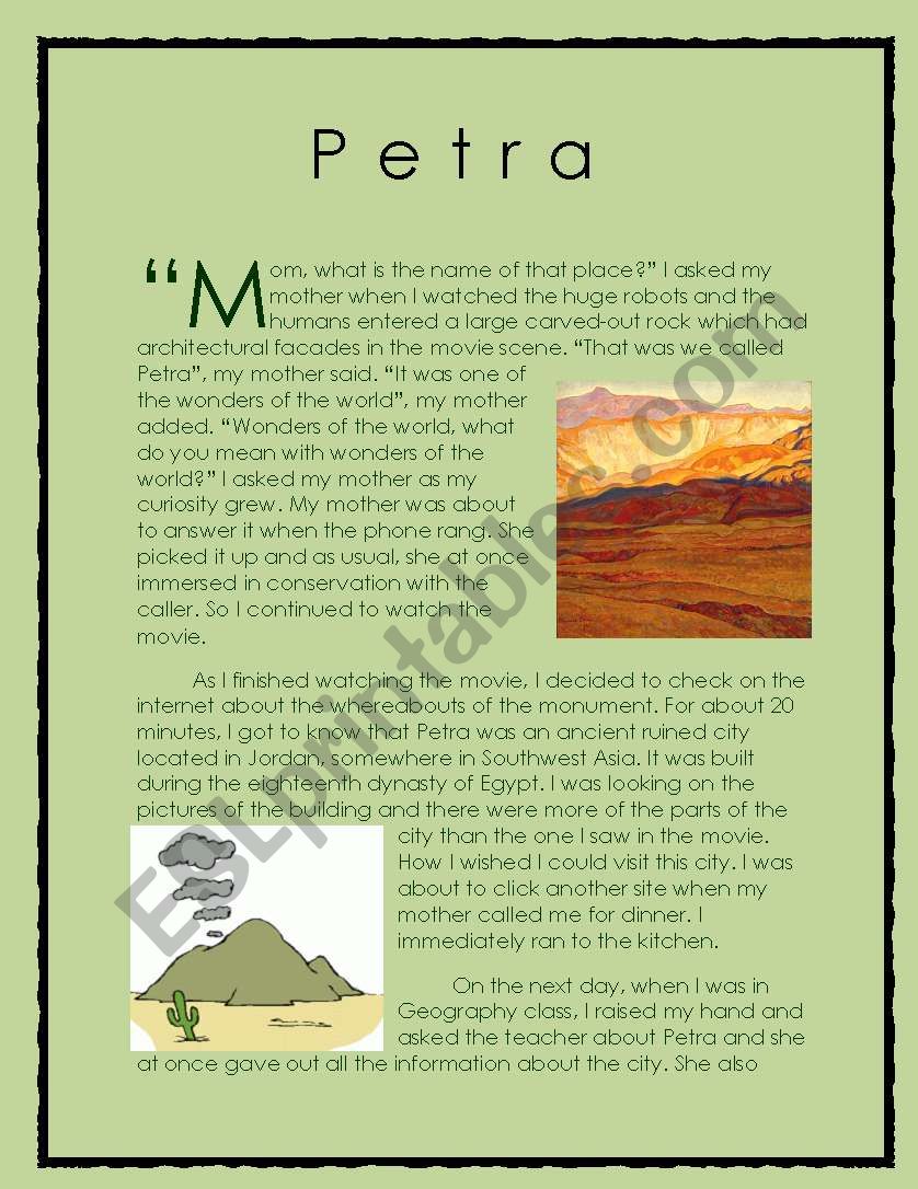 Wonder of the World Story series 10 ( Petra)
