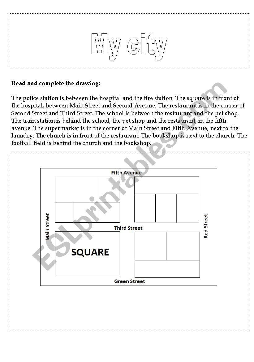 My city worksheet