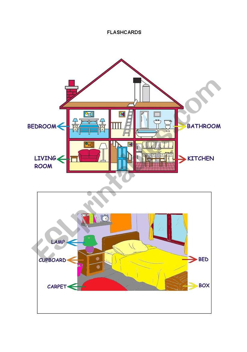 bedroom worksheet