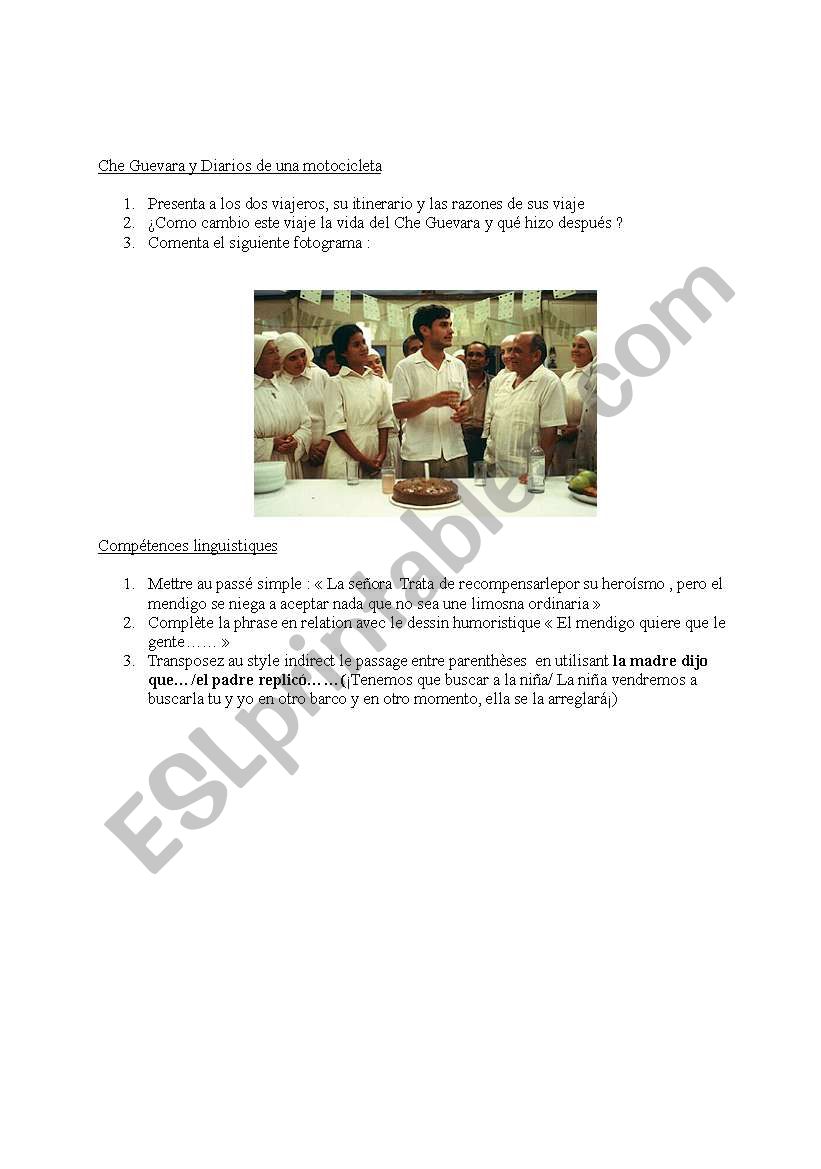 Diarios worksheet
