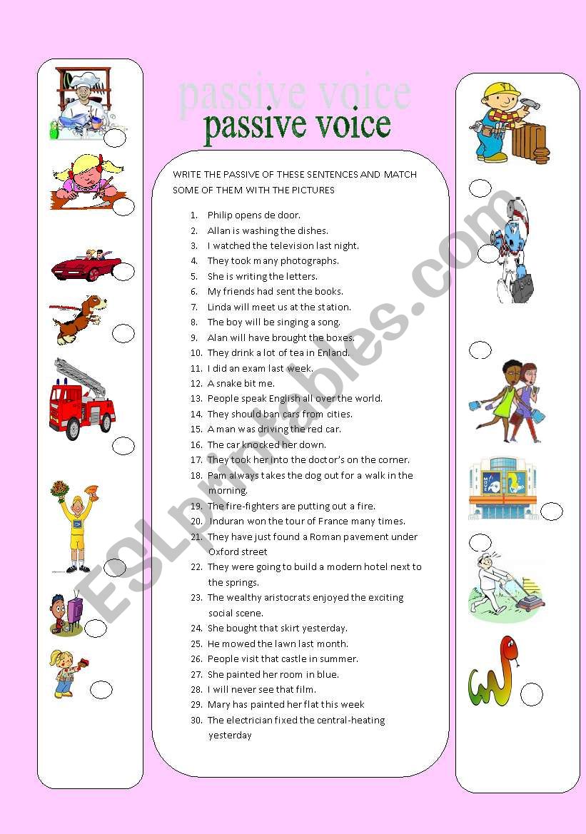 Passive voice worksheet