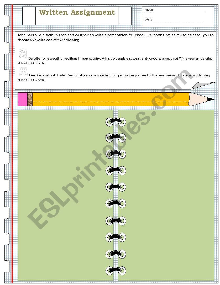 Written Assignments 2 worksheet