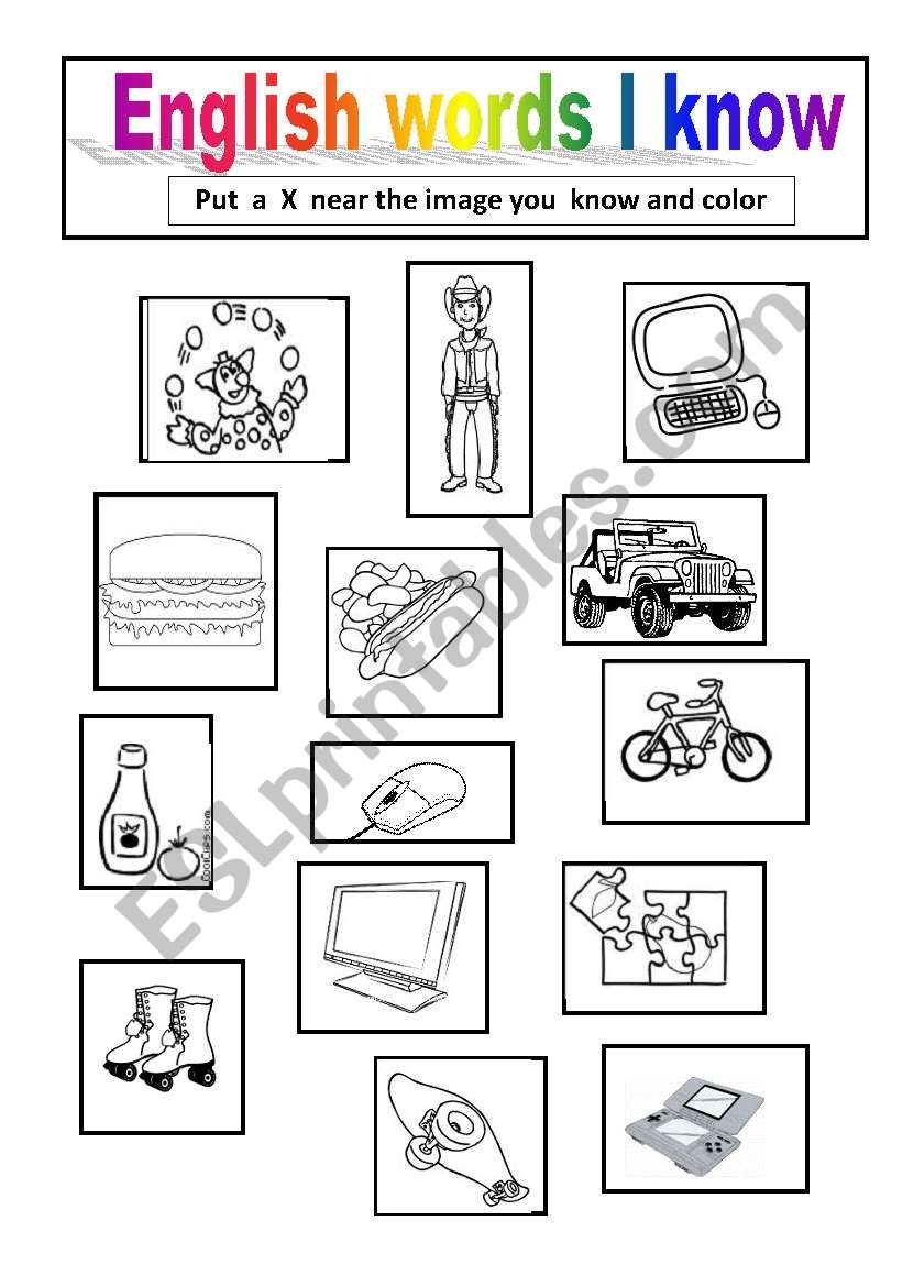 International English worksheet