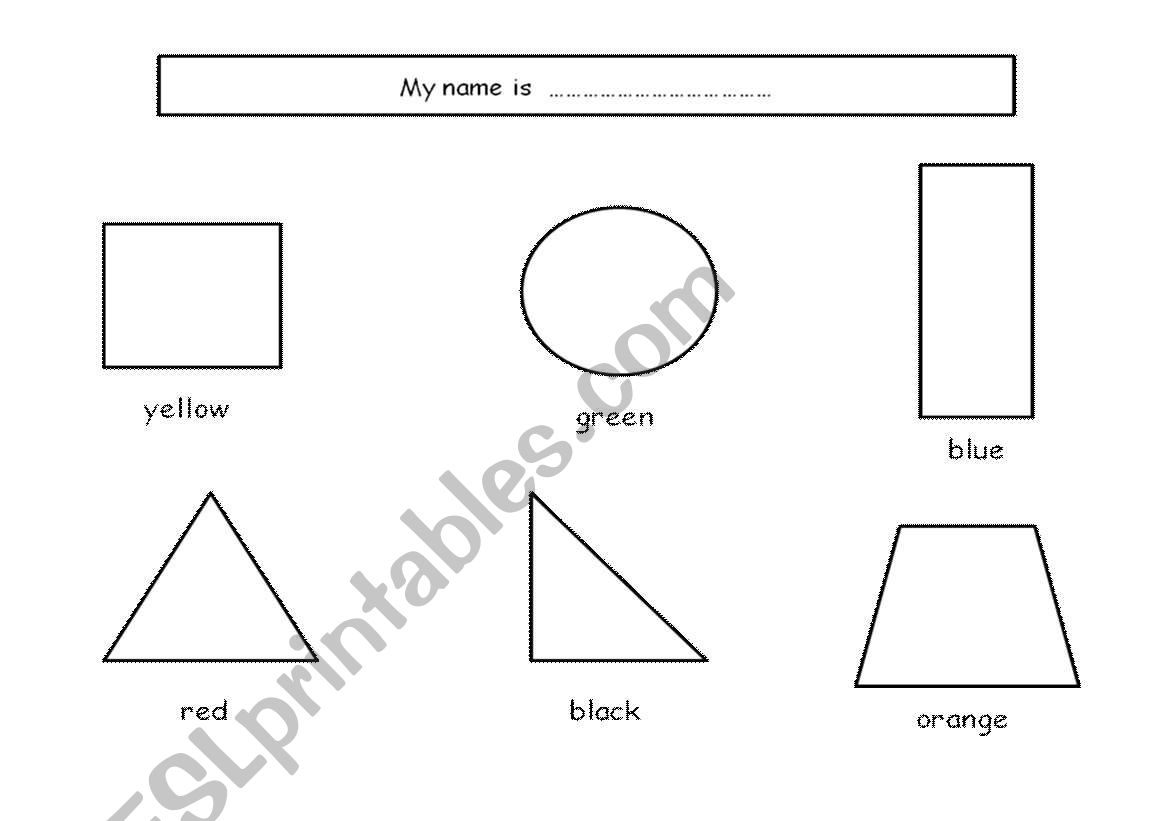 Colouring in page :: Colours/shapes