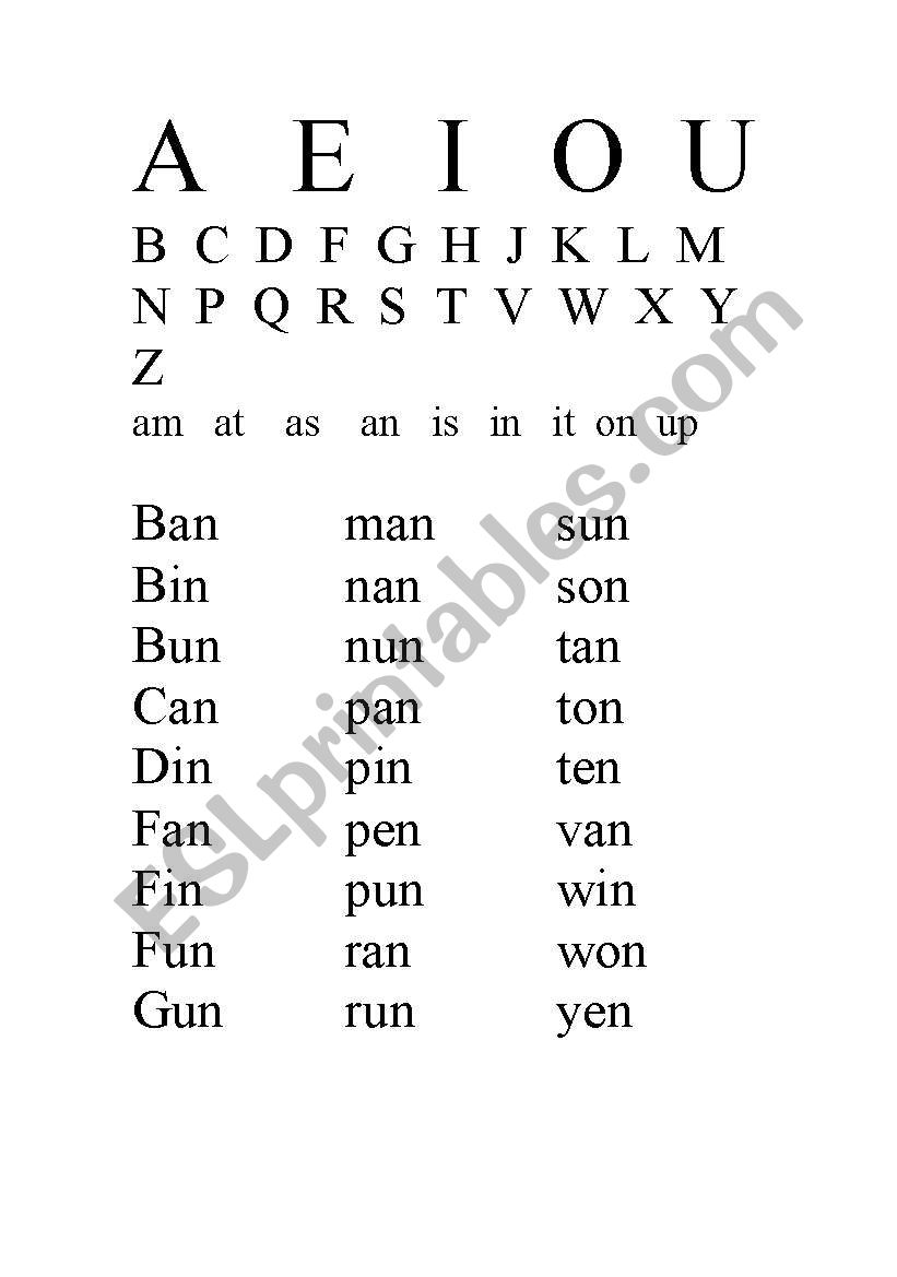 Reading for true beginners worksheet