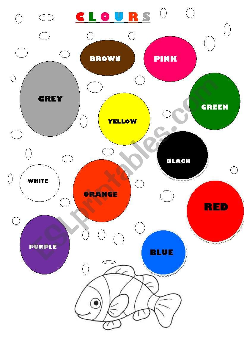 colours worksheet