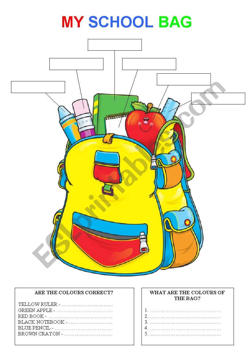 Проект my school bag