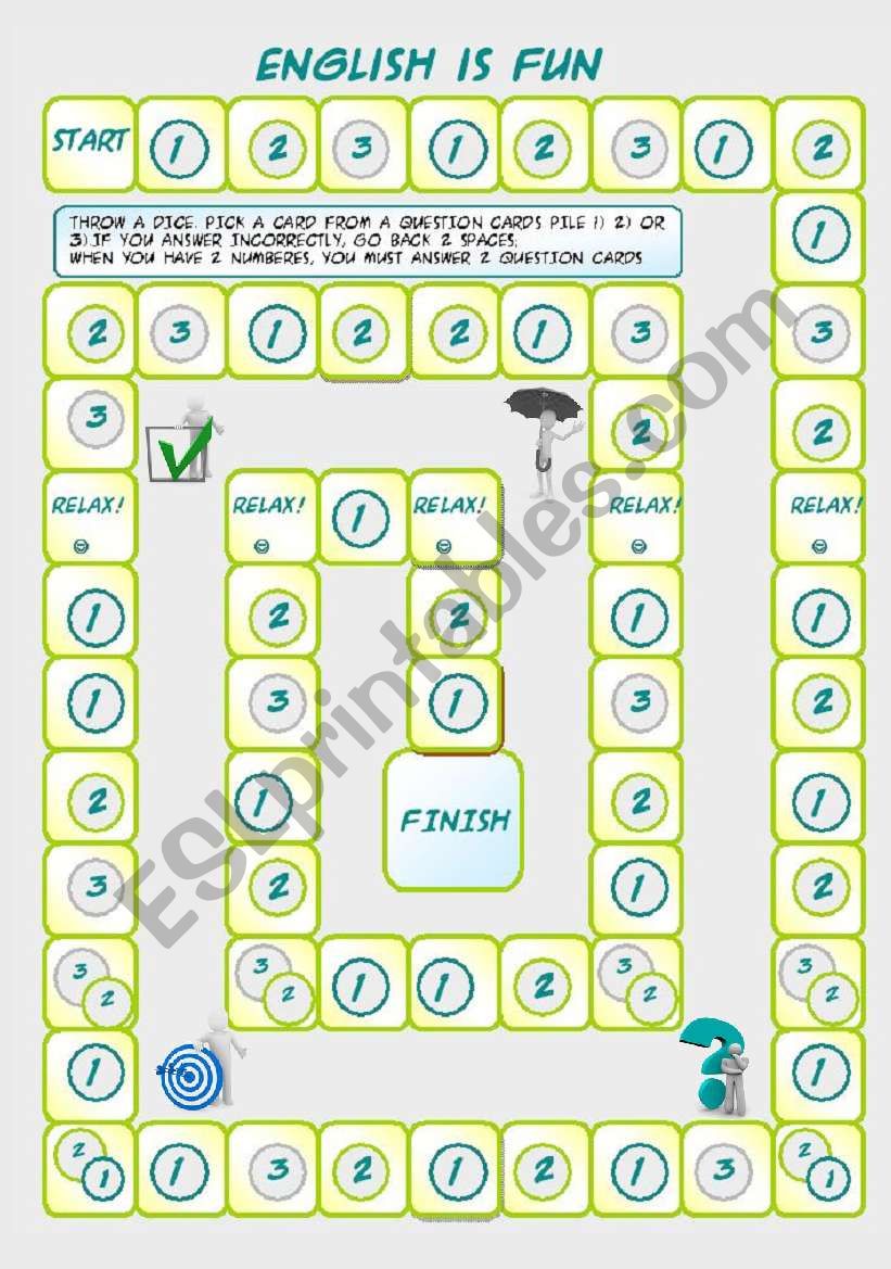 UNIVERSAL BOARD GAME worksheet