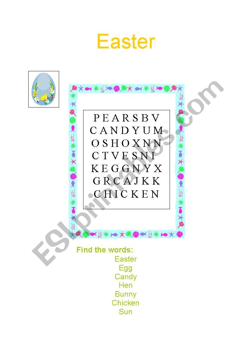 Easter scramble worksheet