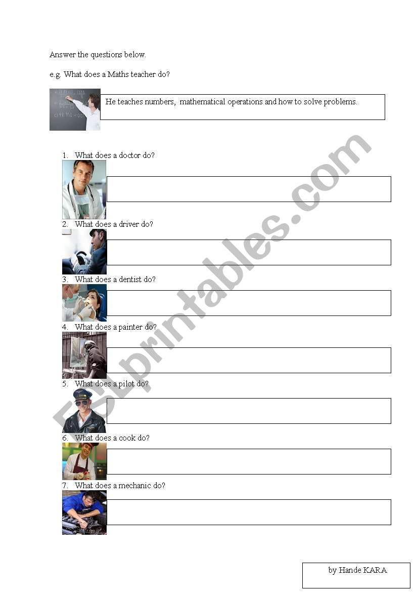 jobs worksheet