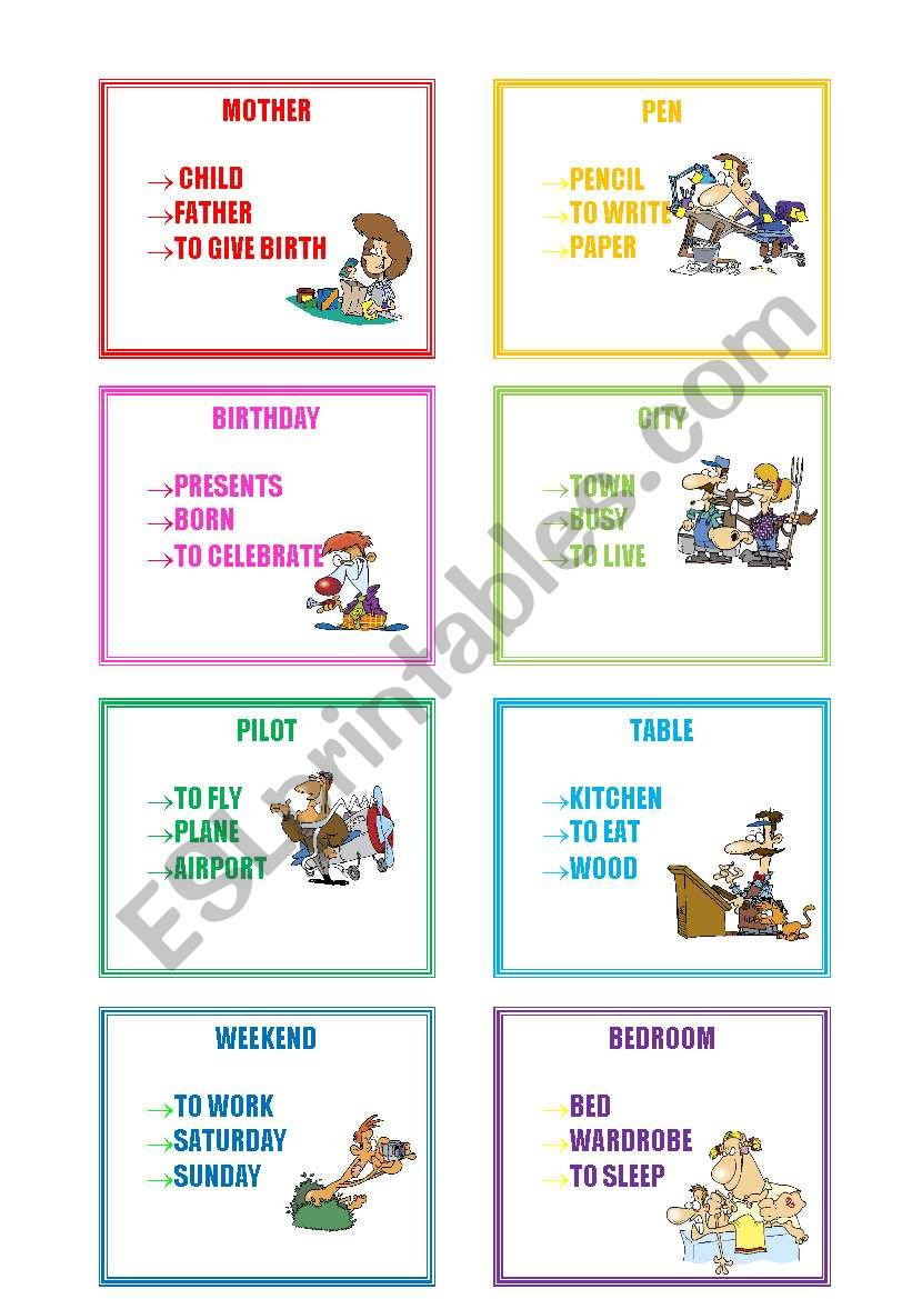 TABOO GAME worksheet