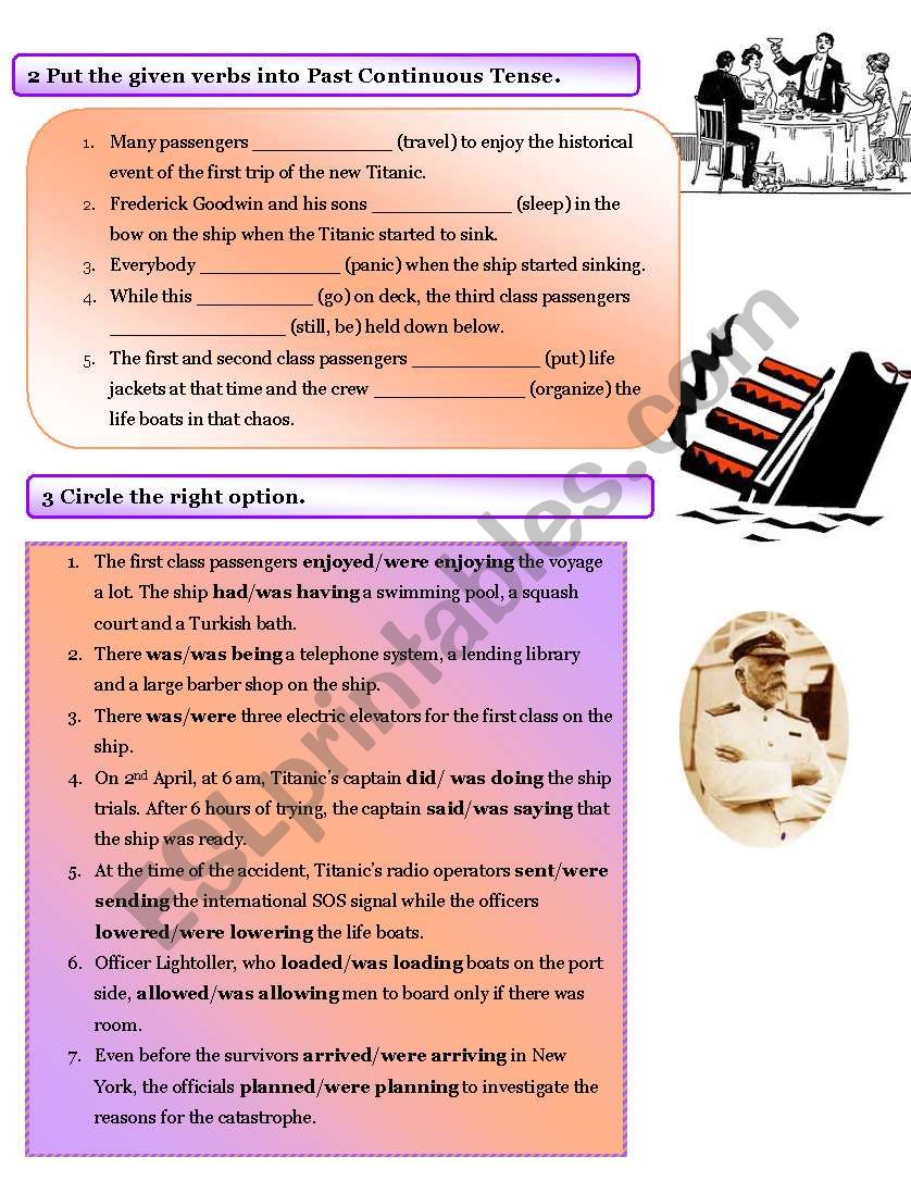 Titanic tragedy part 2 worksheet