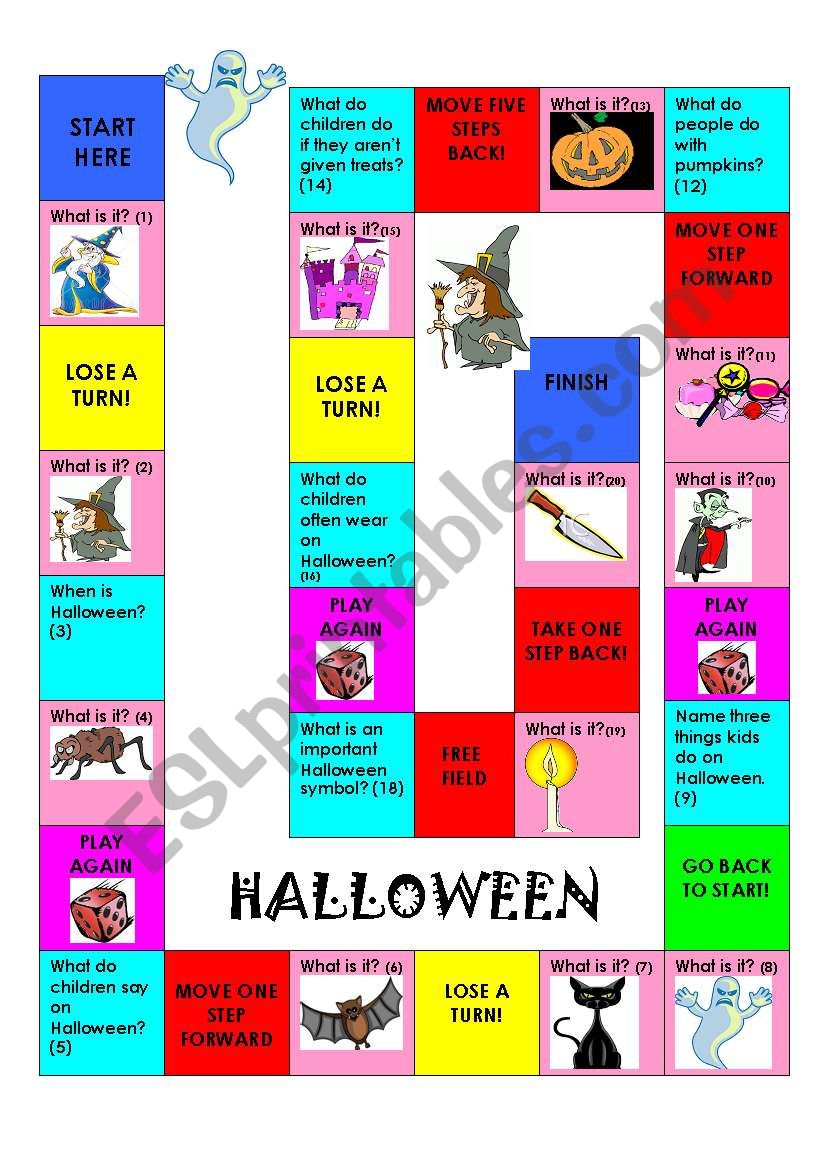 Halloween Boardgame worksheet