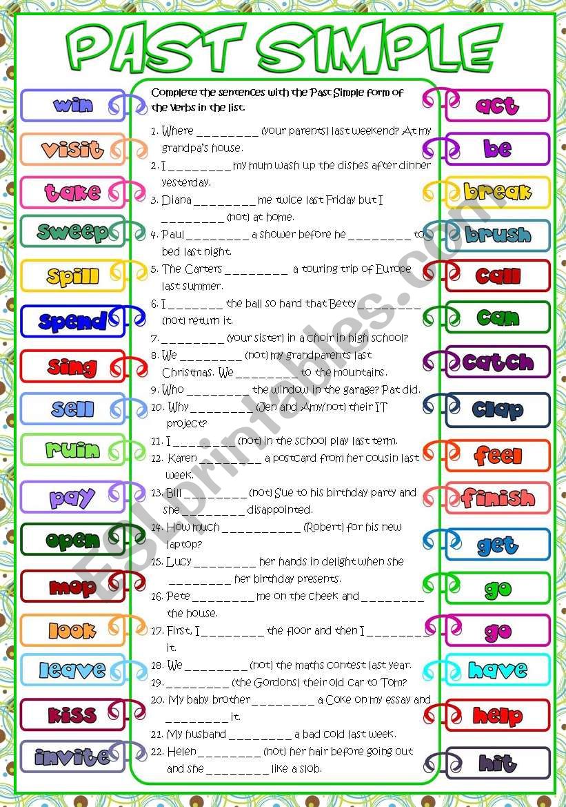 Past Simple Practice worksheet